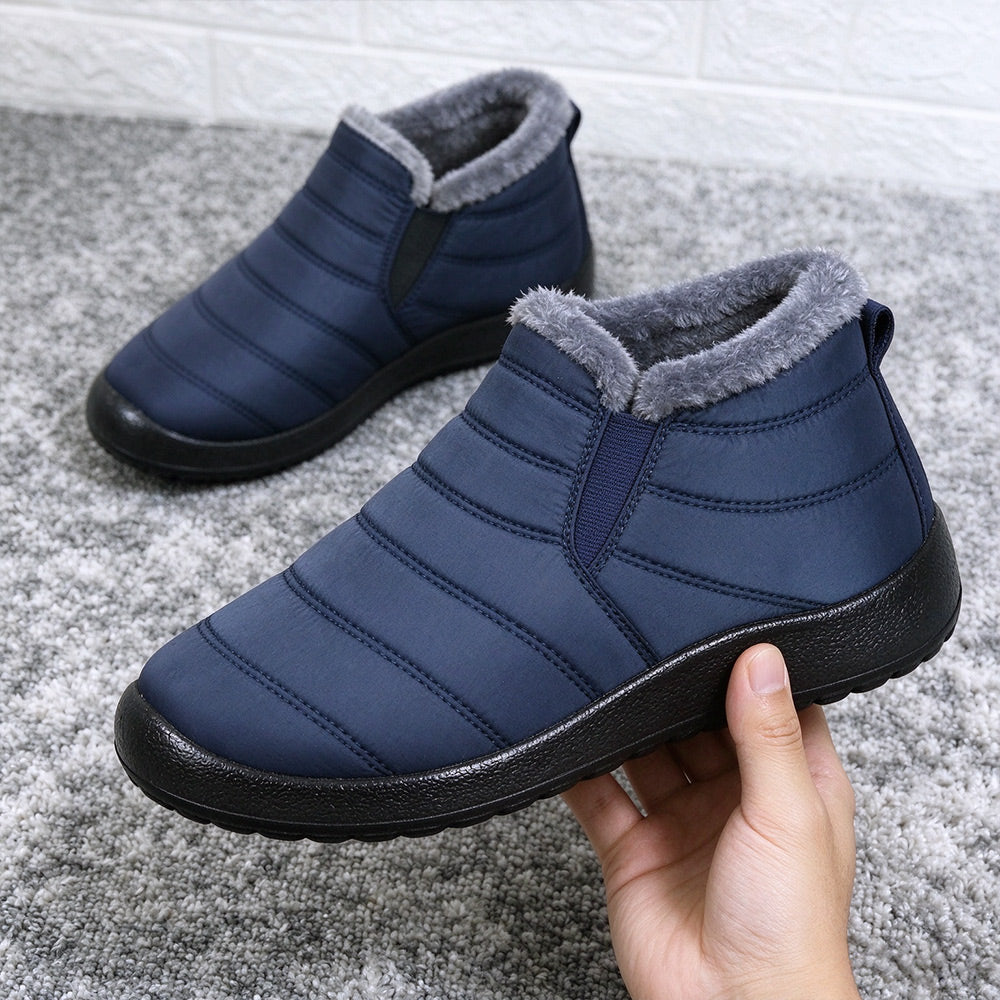 Winter Warm Snow Boots Anti-Slip Ankle Boots Outdoor Slip On Waterproof Booties | MILEVALE