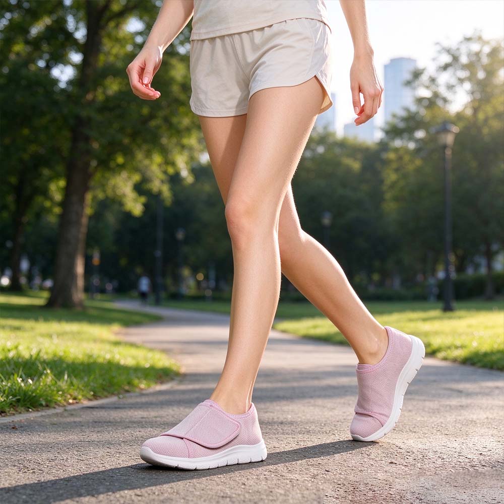Women's Adjustable Comfort Wide Width Slip-on Walking Shoes | MILEVALE