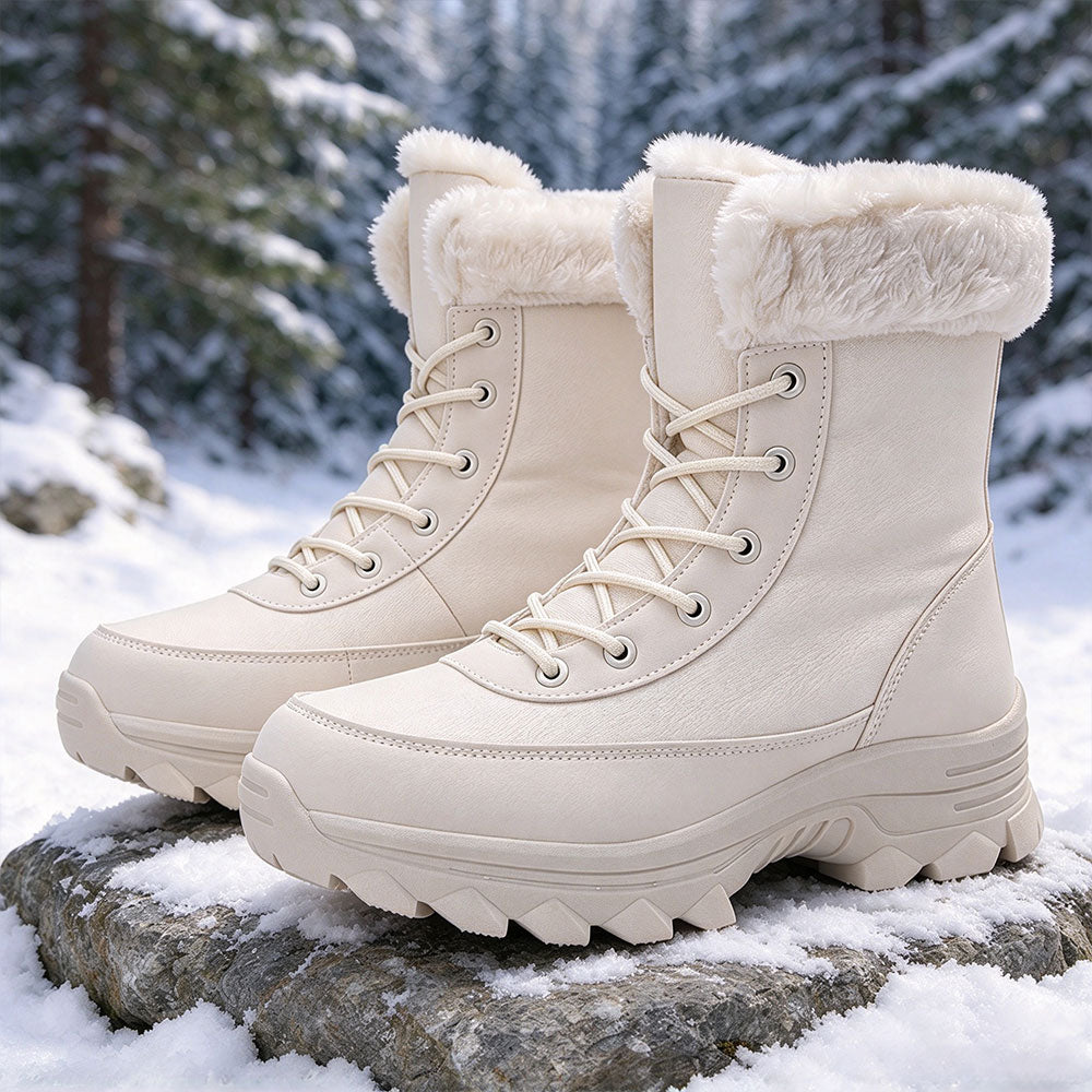 Women's Thermal Fleece-Lined Snow Boots Winter Hiking Boots | MILEVALE
