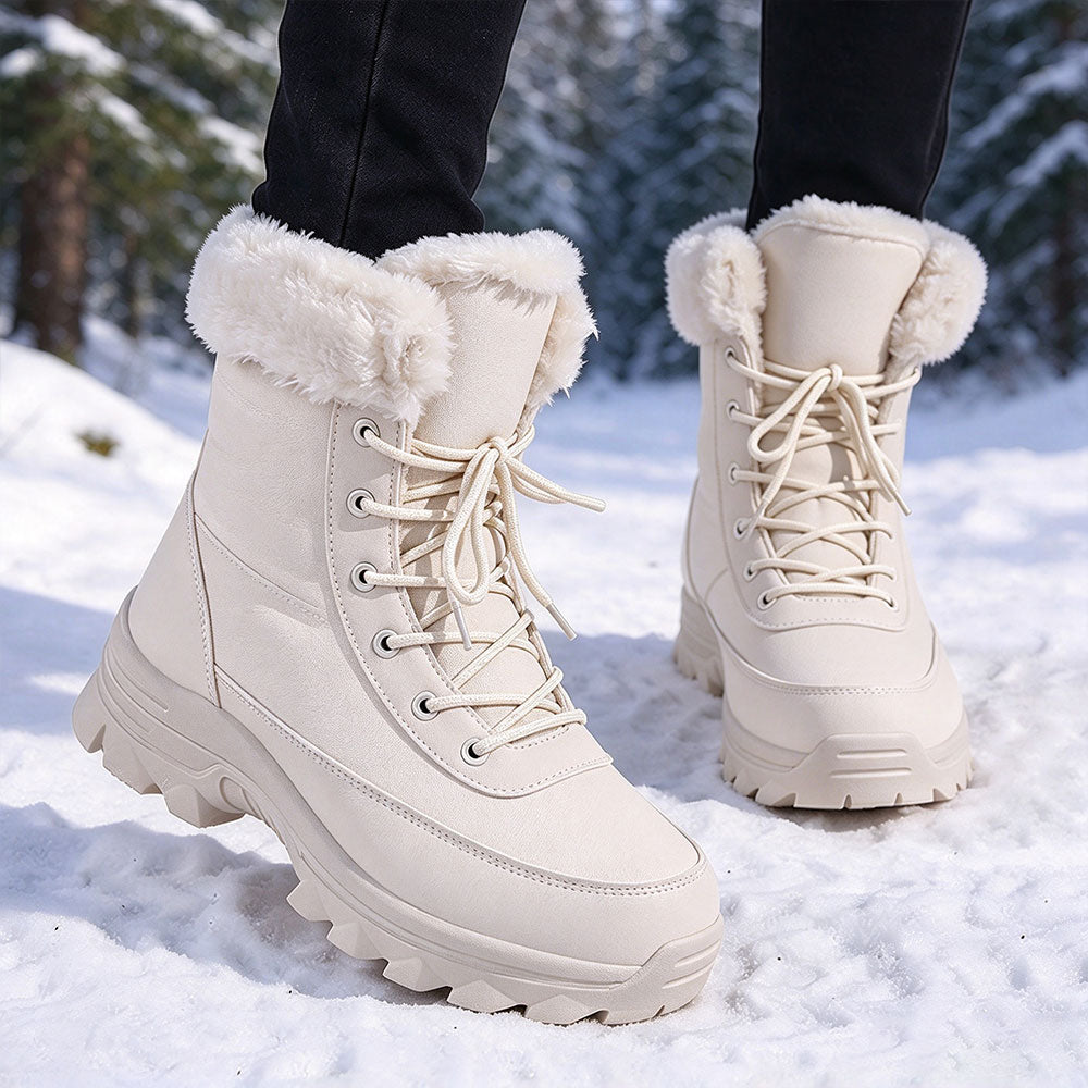 Women's Thermal Fleece-Lined Snow Boots Winter Hiking Boots | MILEVALE