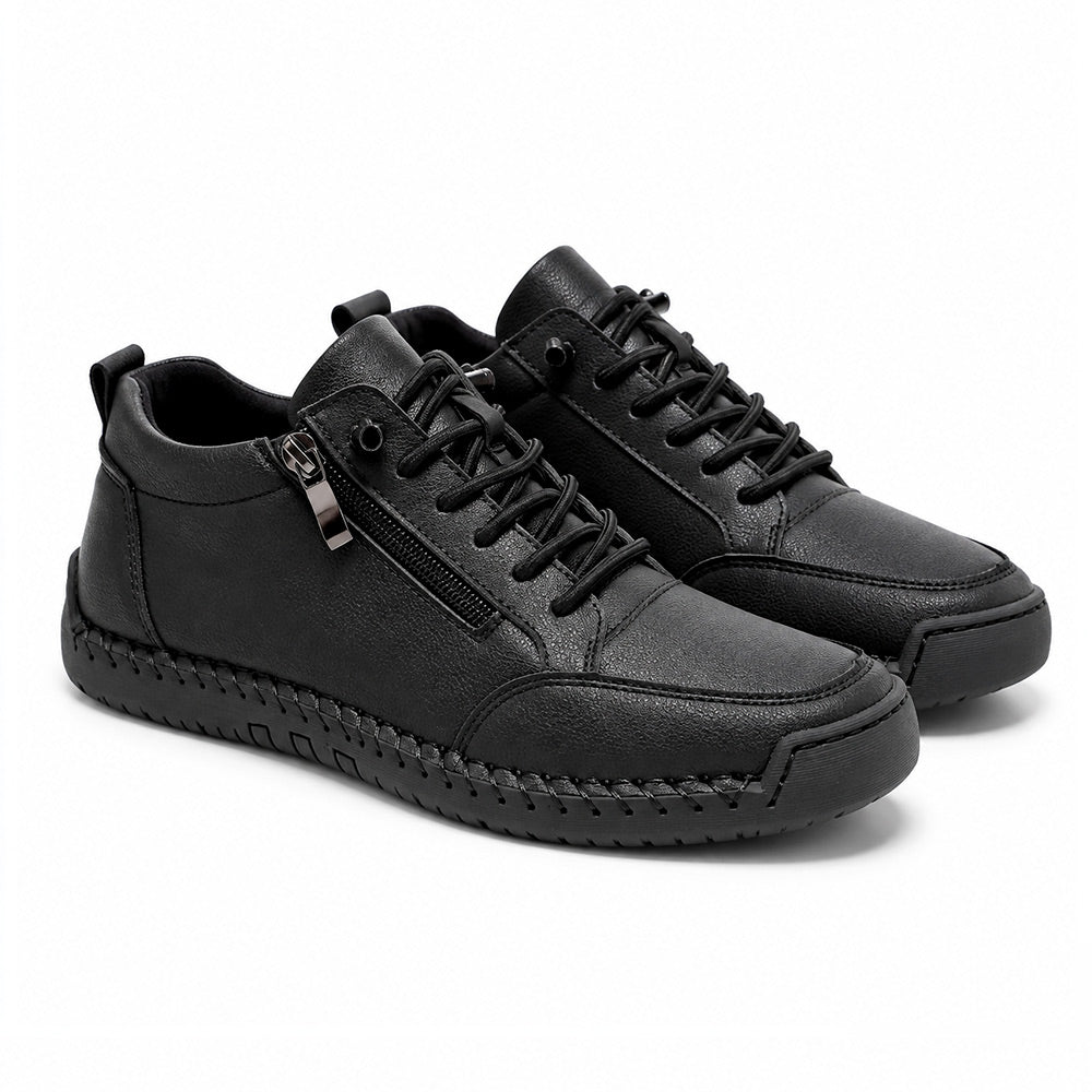 Women‘s Orthopedic Zipper Sneakers Wide Toe Box Comfortable Walking Shoe | MILEVALE