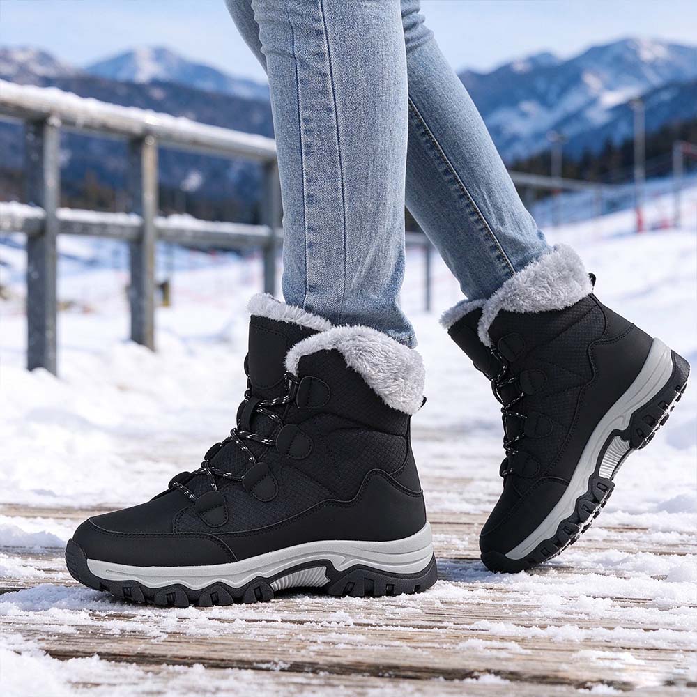 Women's Winter Thermal Snow Boots Waterproof Anti-Slip Outdoor Hiking Boots | MILEVALE
