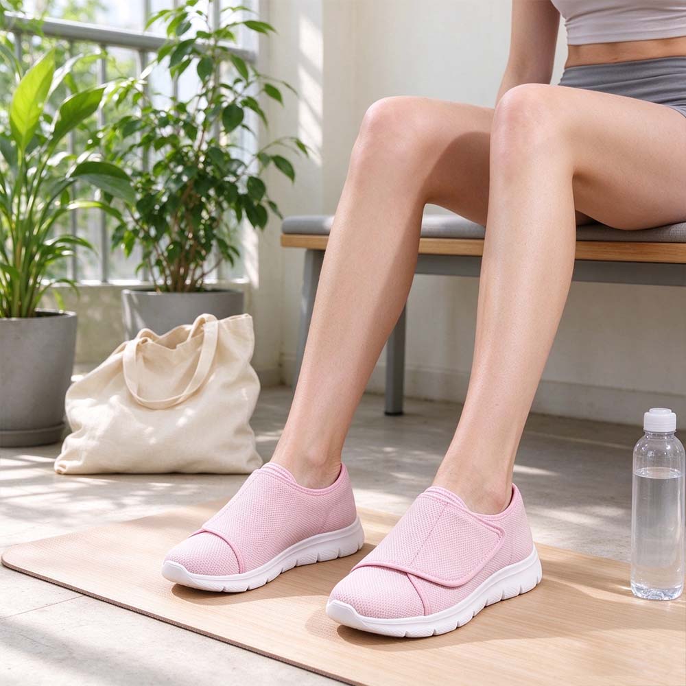 Women's Adjustable Comfort Wide Width Slip-on Walking Shoes | MILEVALE