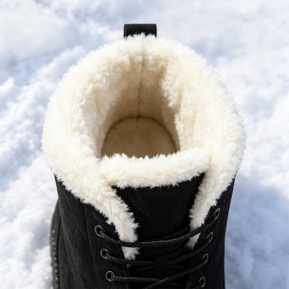 Women‘s Snow Boots Waterproof Fur Lined Winter Warm Slip On Ankle Boots | MILEVALE