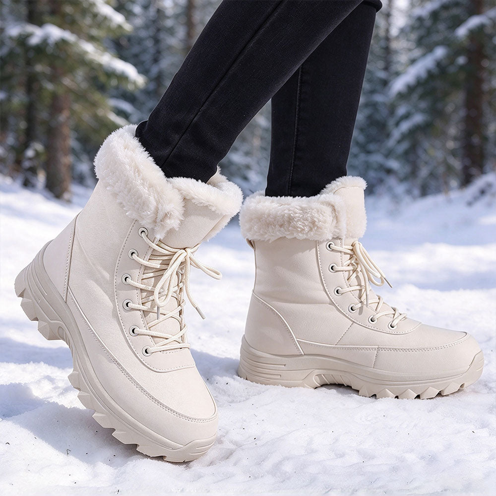 Women's Thermal Fleece-Lined Snow Boots Winter Hiking Boots | MILEVALE