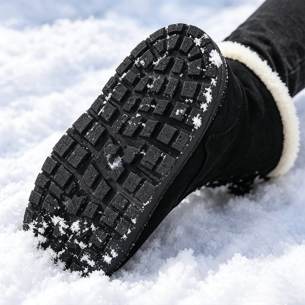 Women‘s Snow Boots Waterproof Fur Lined Winter Warm Slip On Ankle Boots | MILEVALE