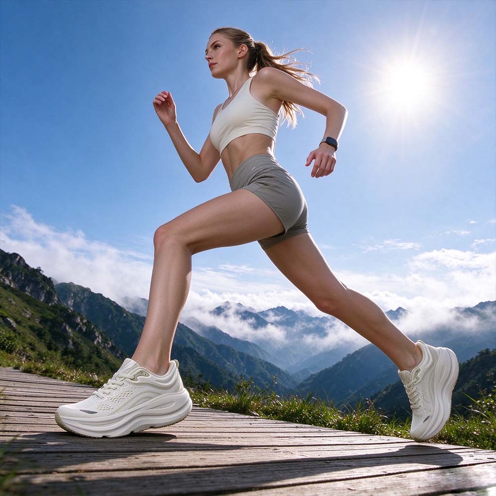 Women's Thick-Sole Walking Shoes Slip on Sneakers Cushion Running Shoes | MILEVALE