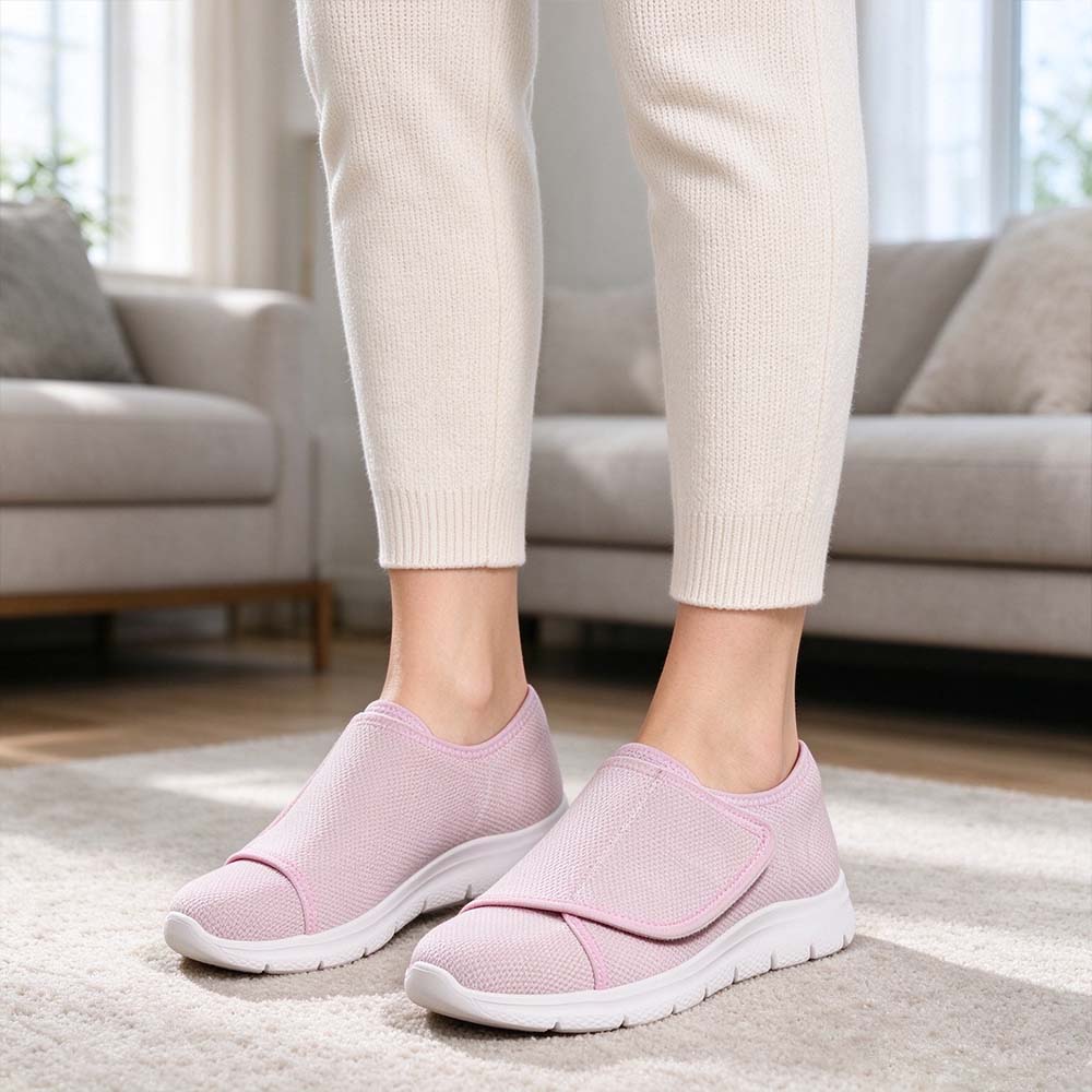 Women's Adjustable Comfort Wide Width Slip-on Walking Shoes | MILEVALE