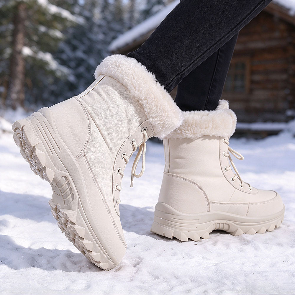 Women's Thermal Fleece-Lined Snow Boots Winter Hiking Boots | MILEVALE