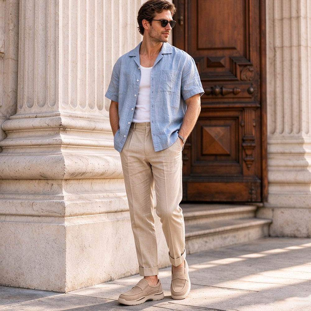 Men's Lightweight Vintage Canvas Slip-On Loafers | MILEVALE