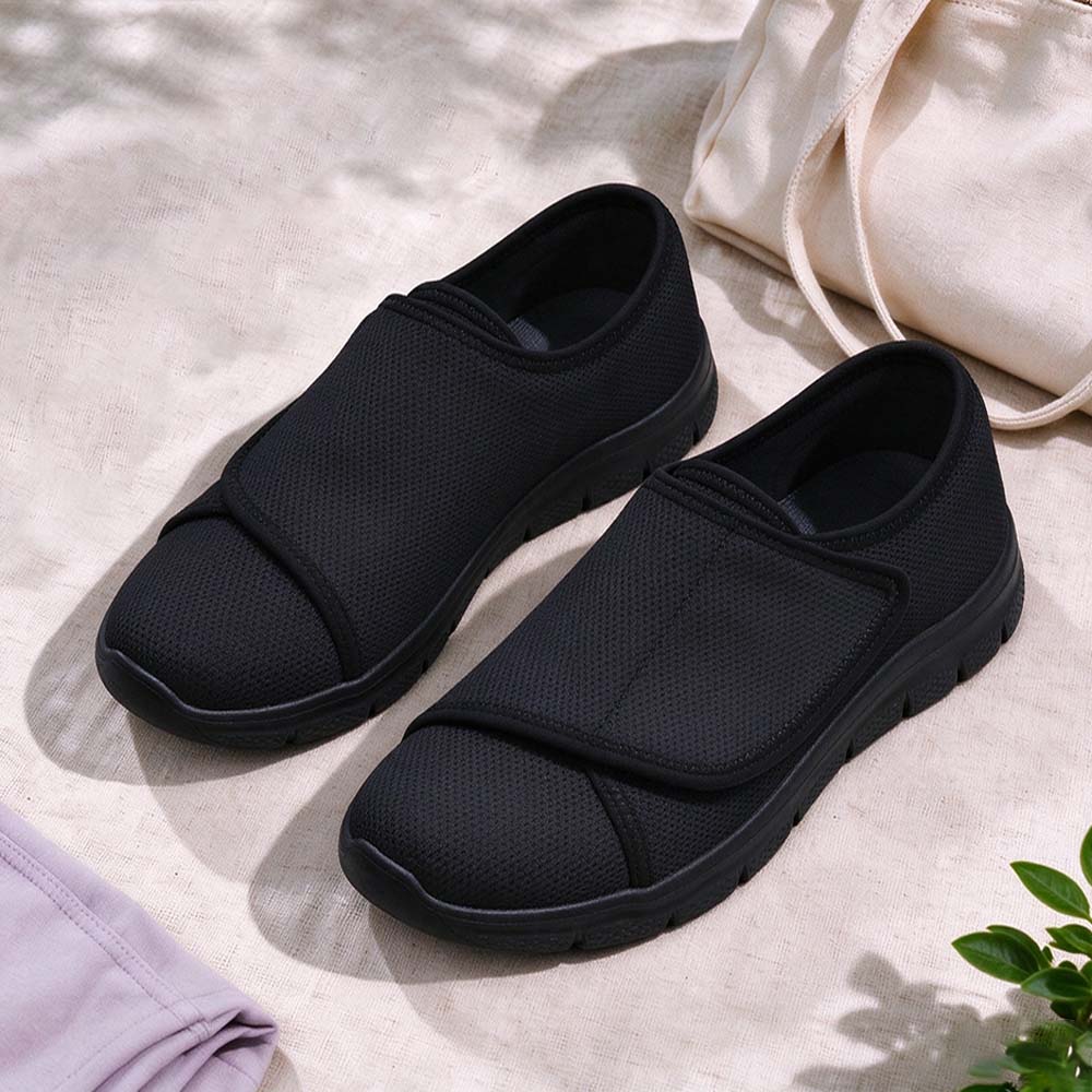 Women's Adjustable Comfort Wide Width Slip-on Walking Shoes | MILEVALE